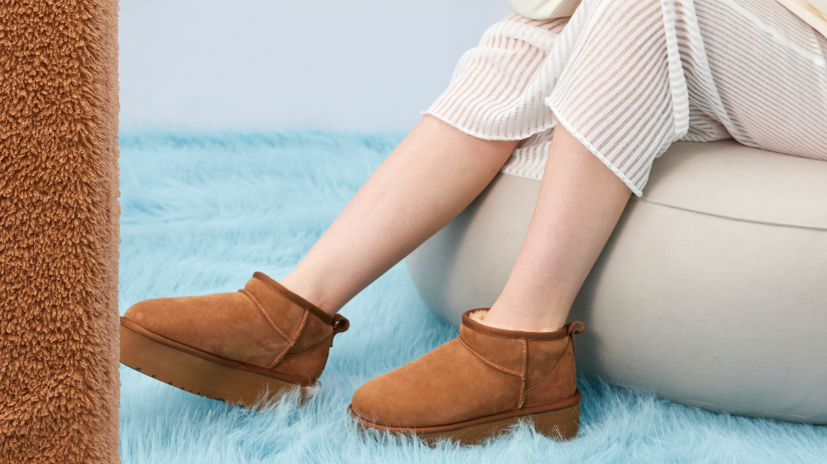 Stylish winter sheepskin boots for women, offering warmth and comfort for the colder months.