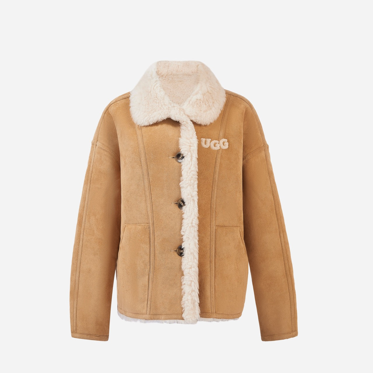 LOGO REVERSIBLE SHEARLING COAT – UGG OZLANA
