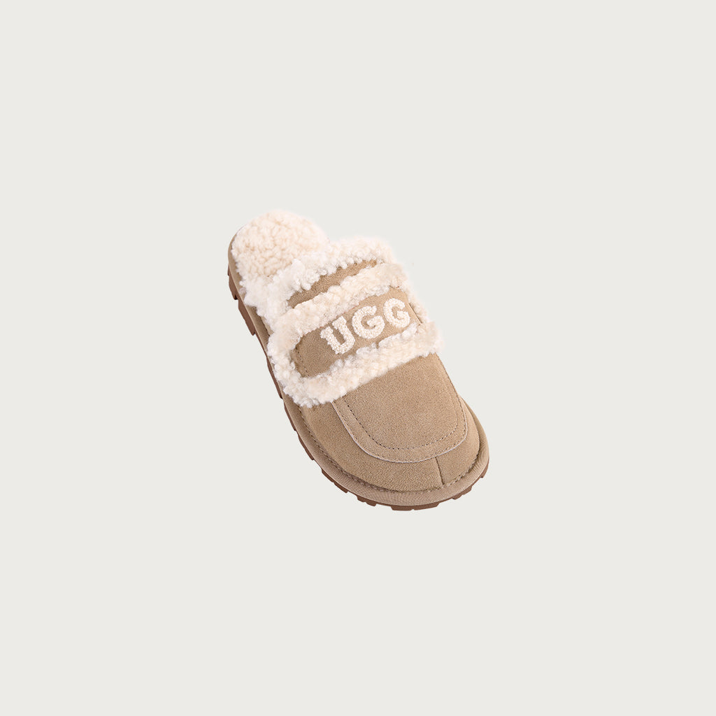 UGG Square Toe Logo Slipper